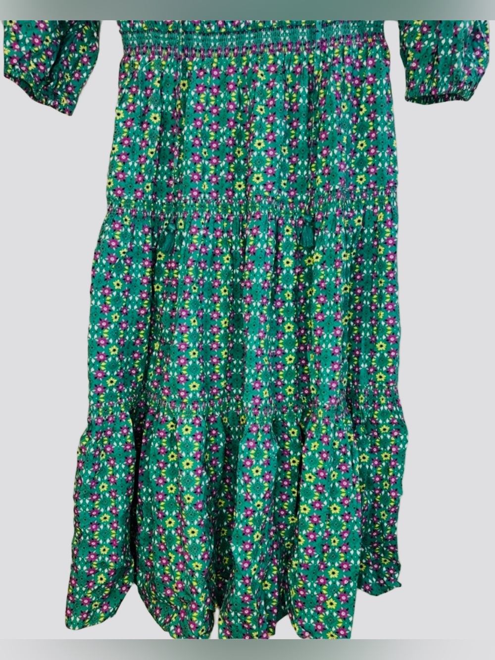Matilda Jane green Floral Tiered Midi Dress - Picture 5 of 9